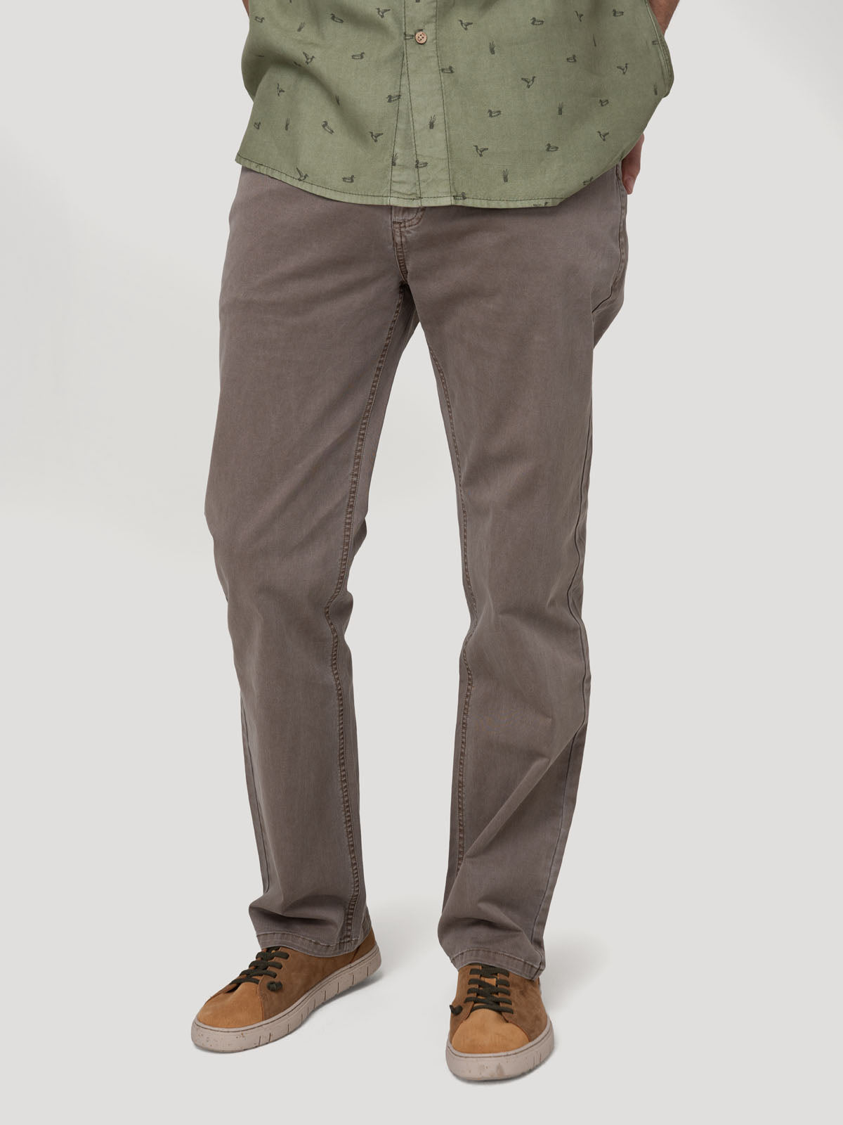 Pantalón Algodón Hombre Five Café Rockford