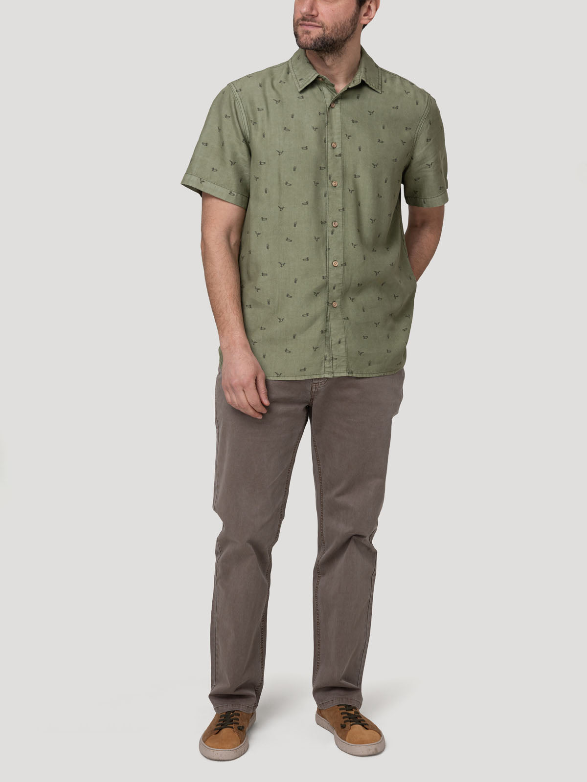 Pantalón Algodón Hombre Five Café Rockford