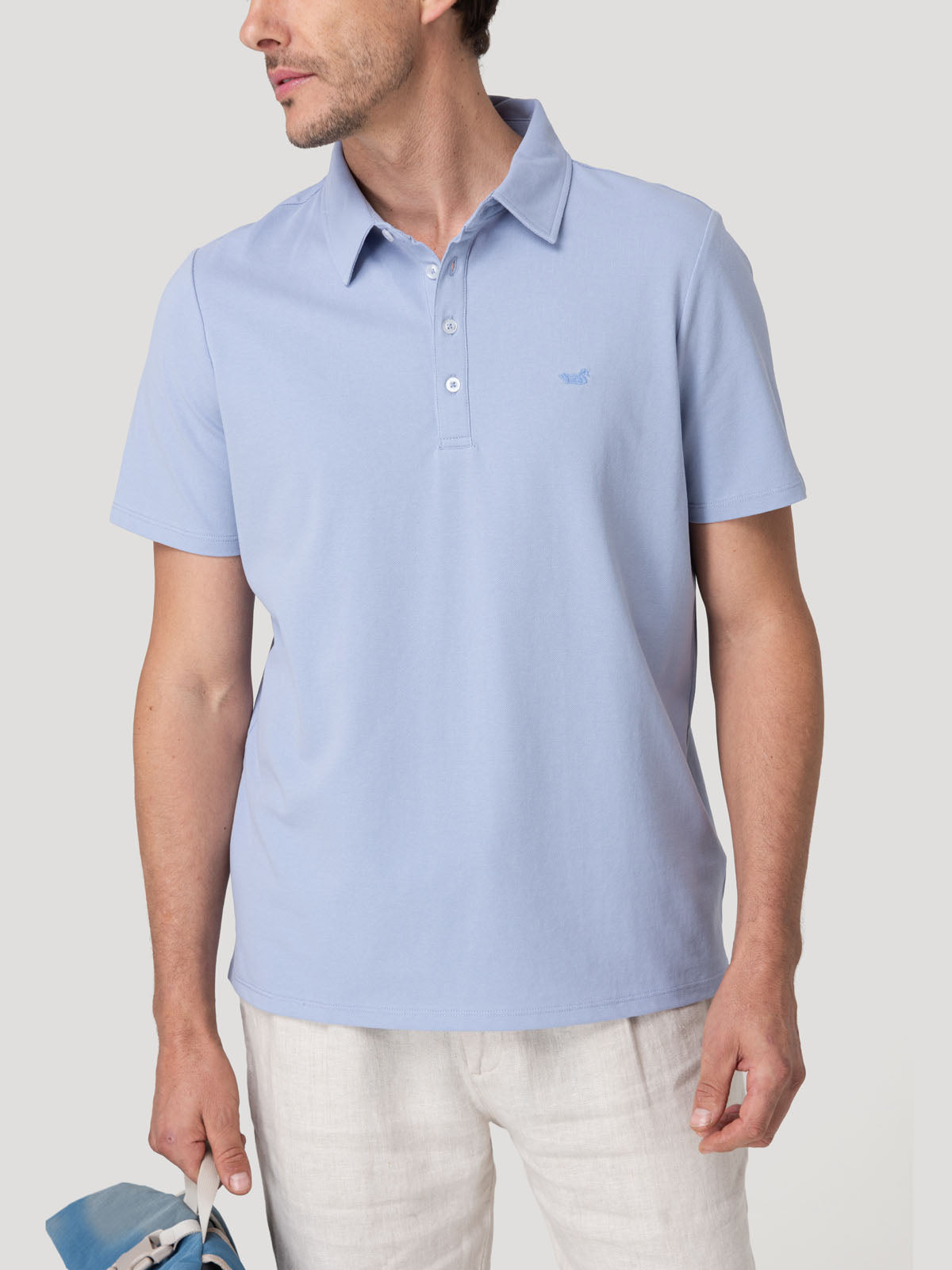 Polera Algodón Hombre Padua Celeste Rockford