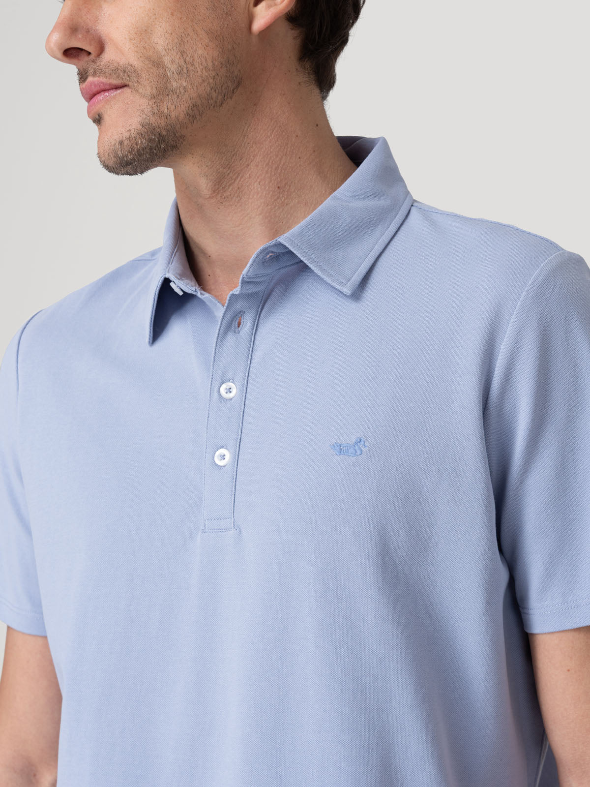 Polera Algodón Hombre Padua Celeste Rockford