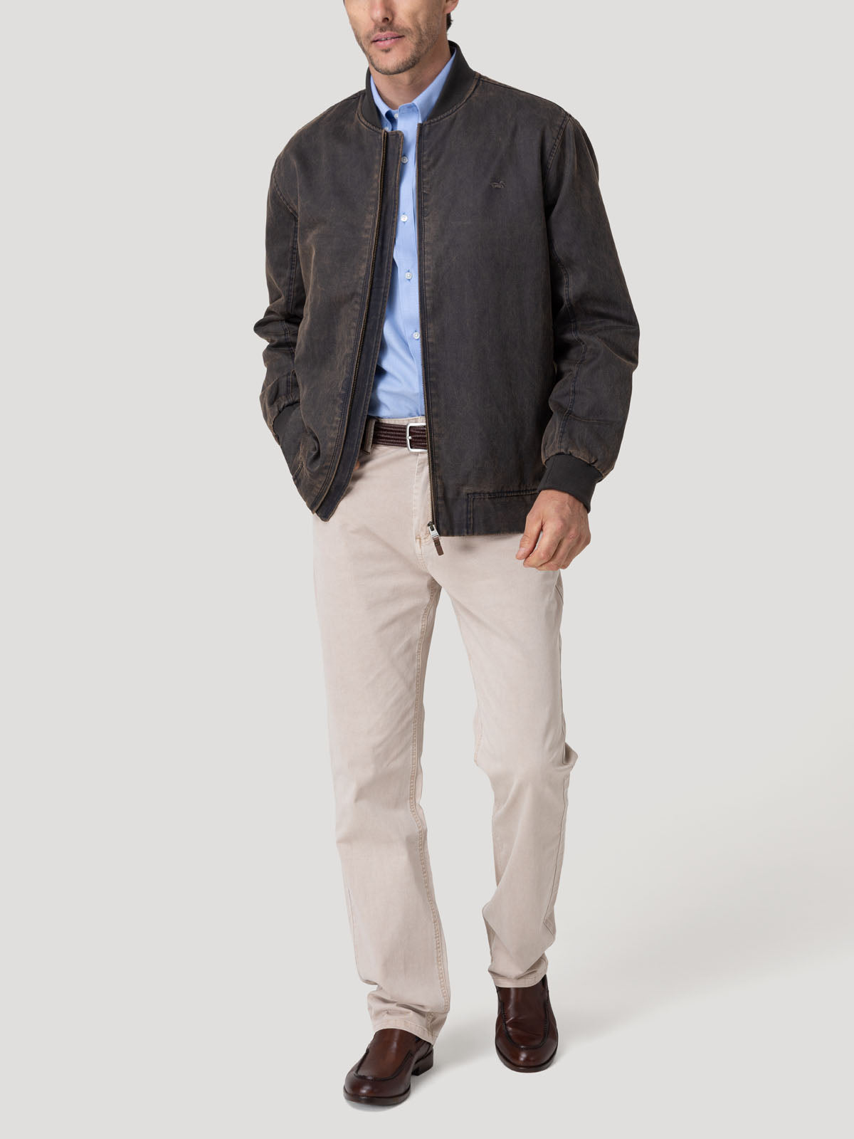 Chaqueta Algodón Hombre Albor Café Rockford