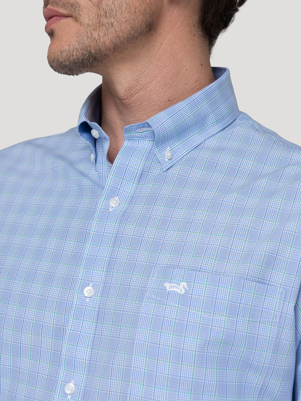 Camisa Cuello Button-Down Hombre Wf Pb Verde Rockford