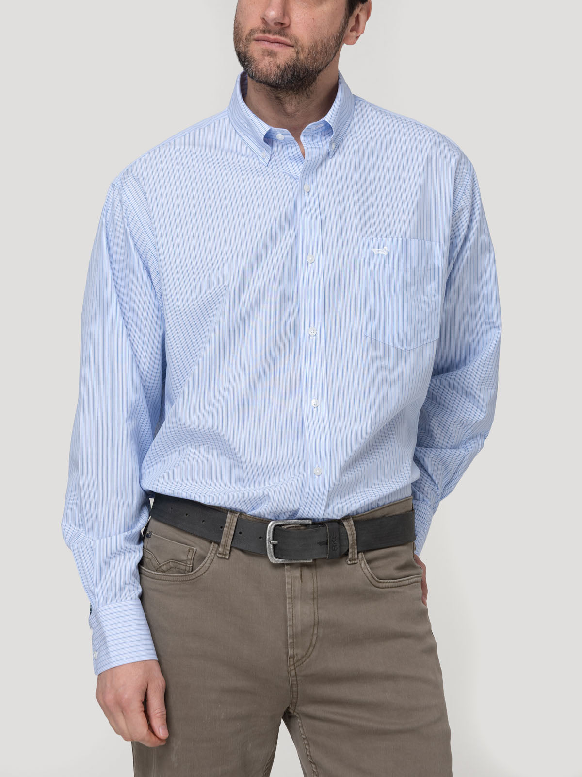 Camisa Cuello Button-Down Hombre Wf Pb Azul Oscuro Rockford