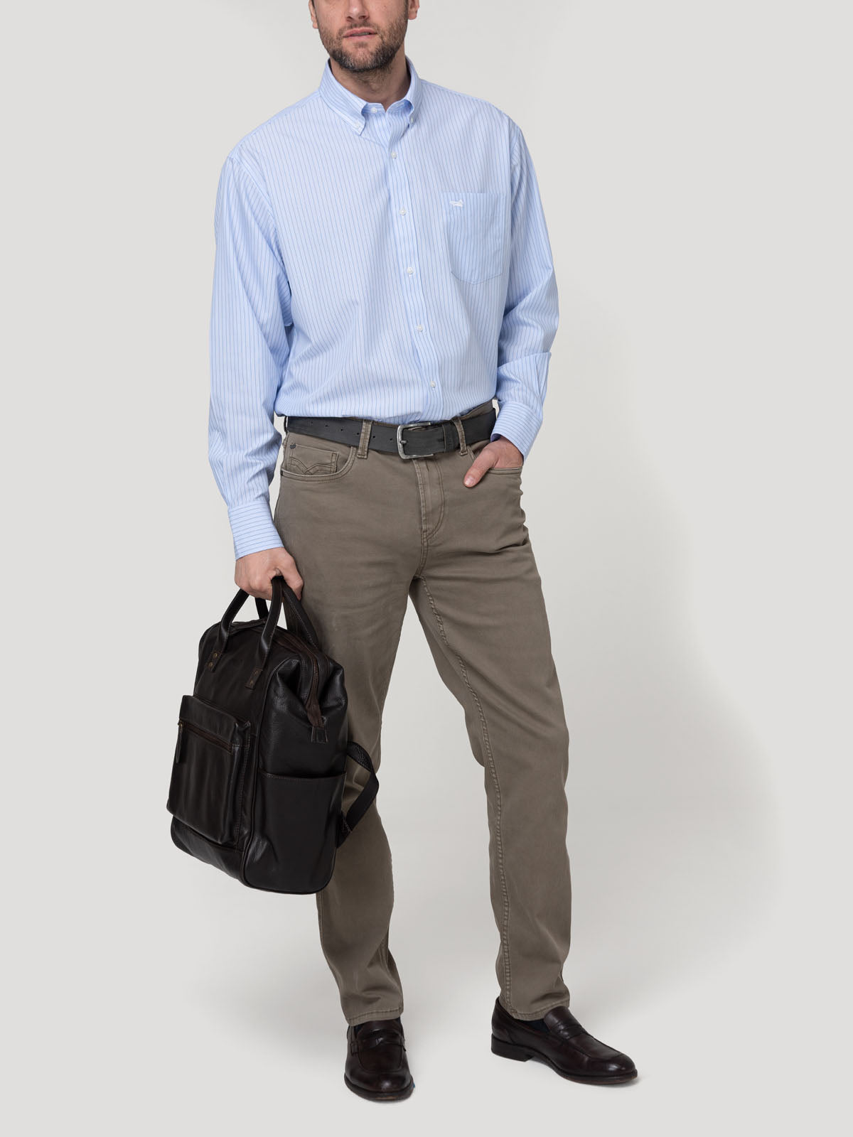 Camisa Cuello Button-Down Hombre Wf Pb Azul Oscuro Rockford