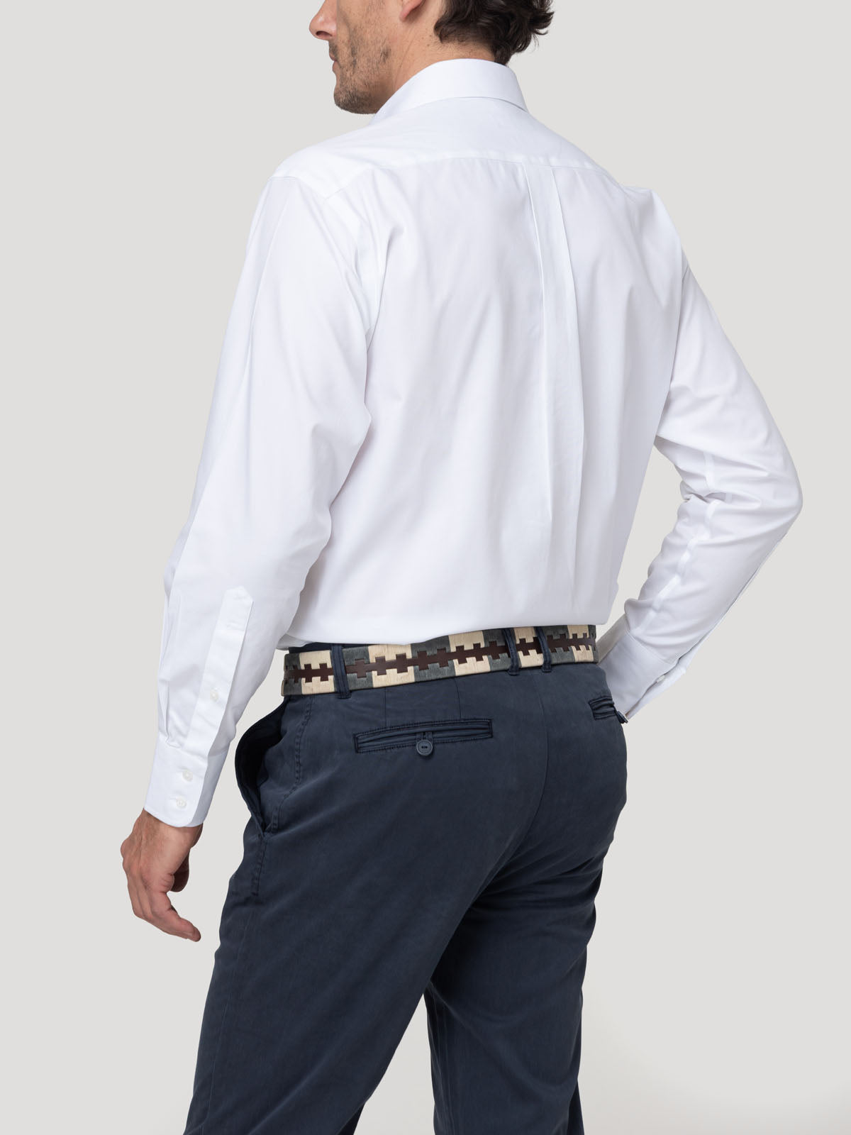 Camisa Cuello Italiano Hombre Wor Travel Blanco Rockford