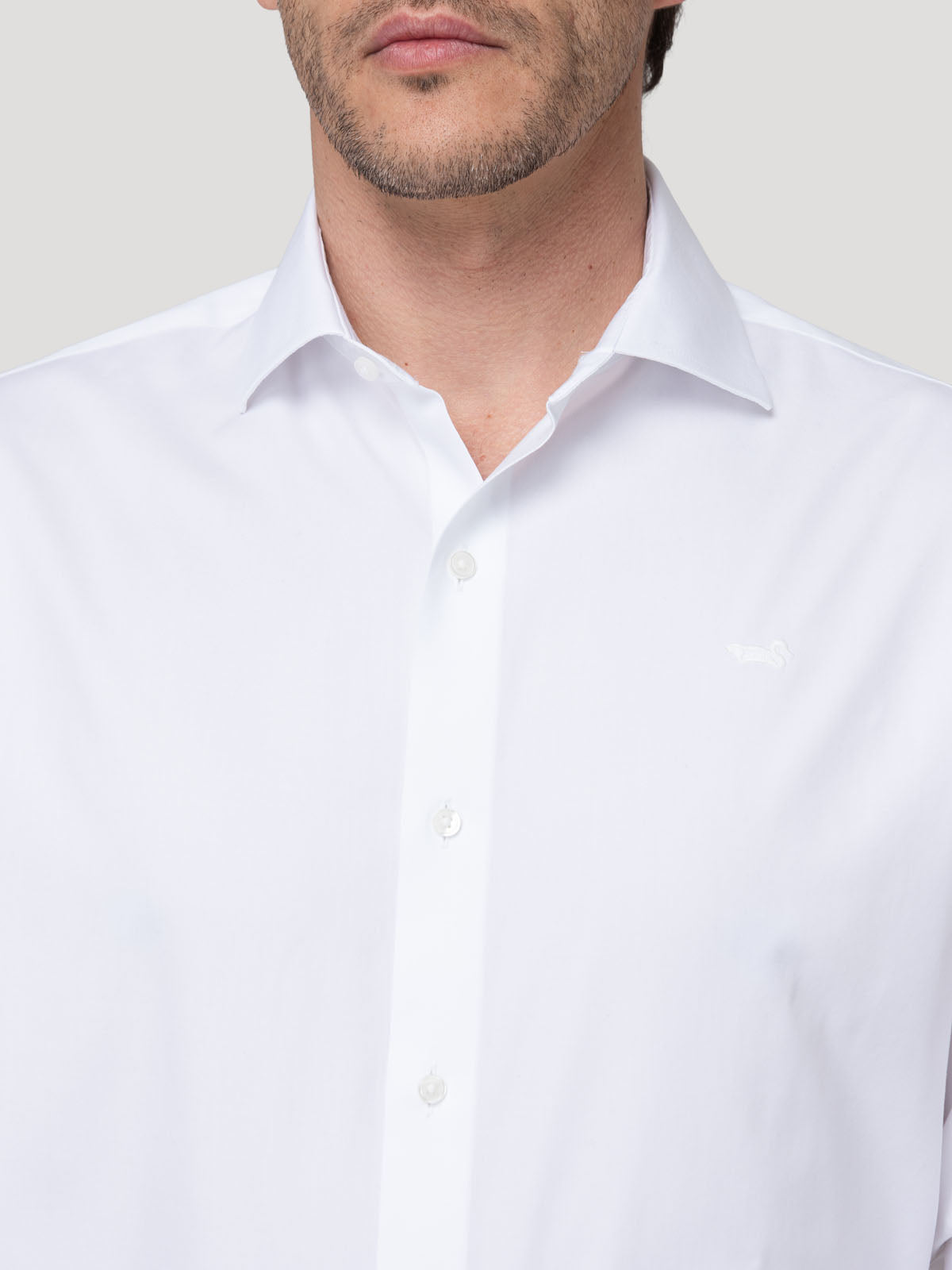 Camisa Cuello Italiano Hombre Wor Travel Blanco Rockford