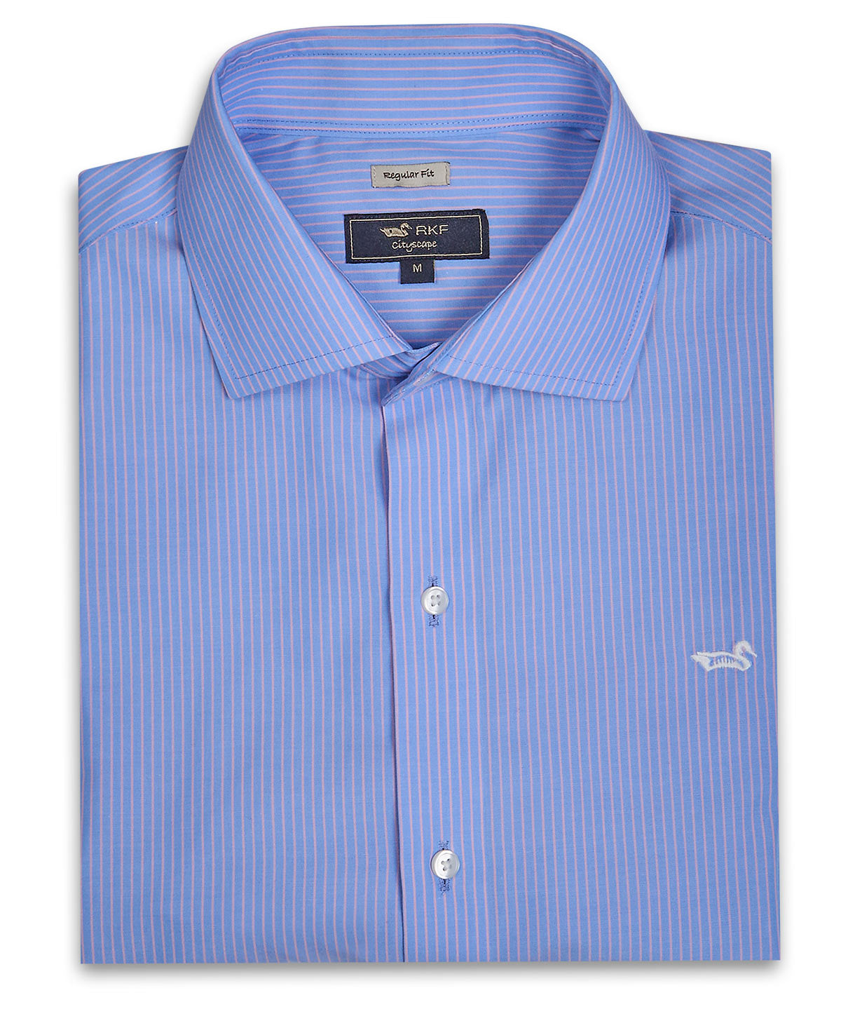 Camisa Cuello Italiano Hombre Wf Pc Azul Rockford