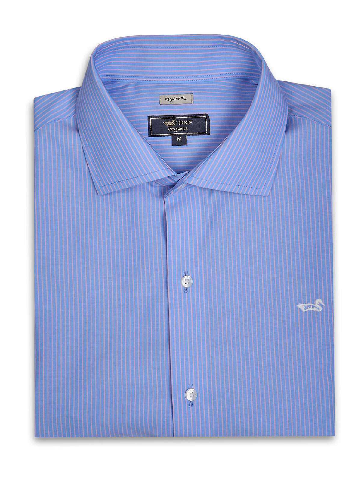Camisa Cuello Italiano Hombre Wf Pc Azul Rockford