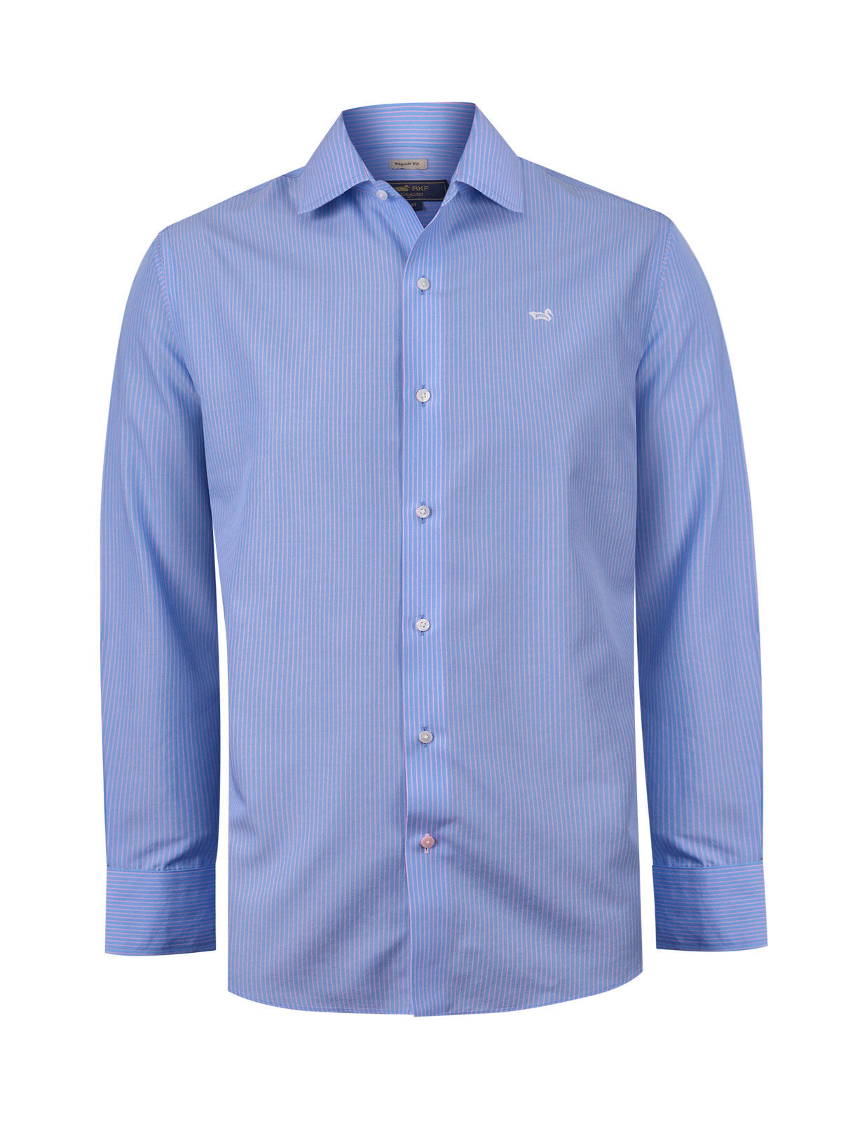 Camisa Cuello Italiano Hombre Wf Pc Azul Rockford