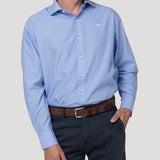 Camisa Cuello Italiano Hombre Wf Pc Azul Rockford