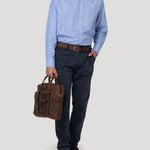Camisa Cuello Italiano Hombre Wf Pc Azul Rockford