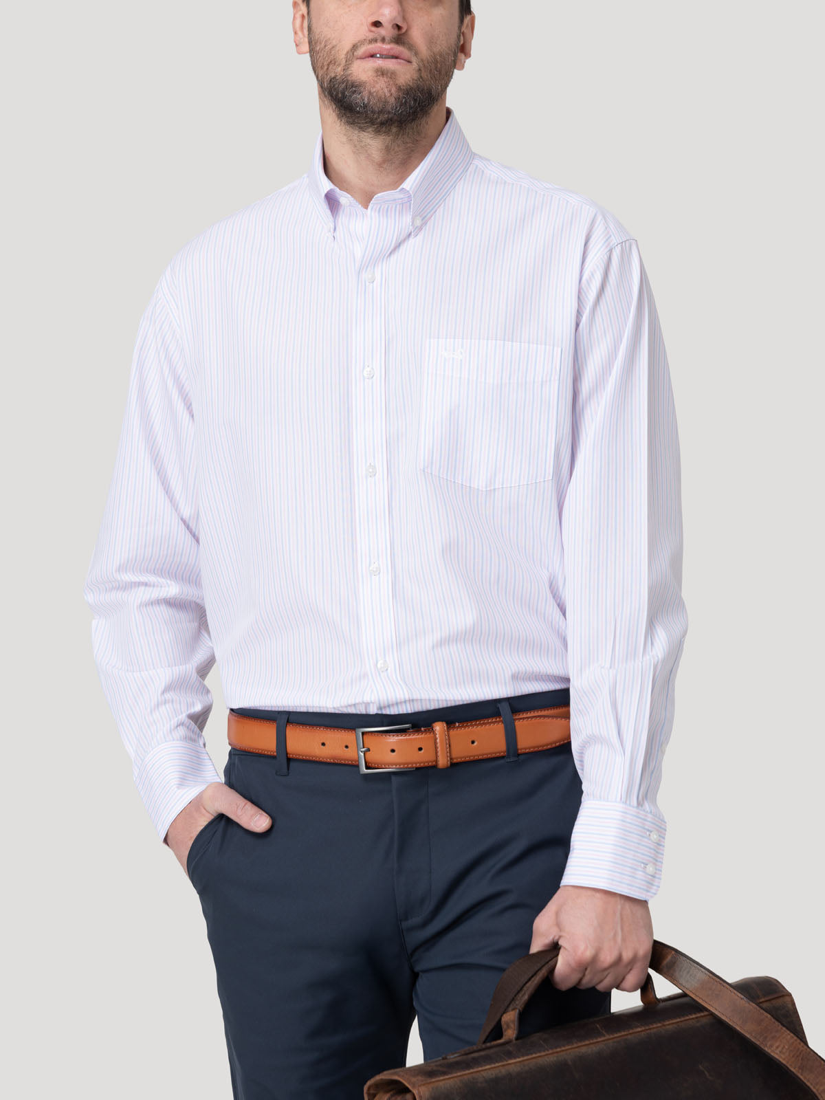 Camisa Cuello Button-Down Hombre Wf Pb Rosado Rockford