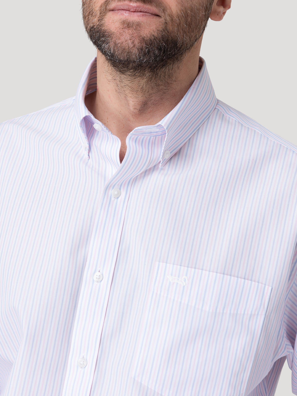 Camisa Cuello Button-Down Hombre Wf Pb Rosado Rockford