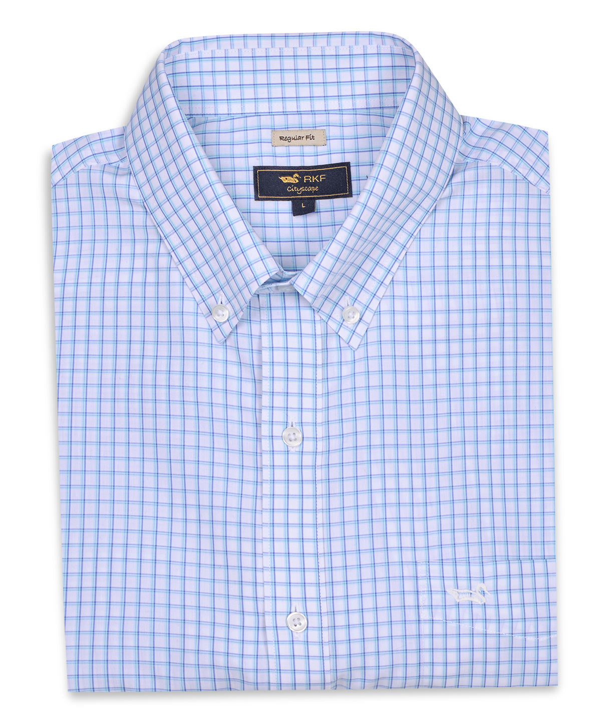 Camisa Cuello Button-Down Hombre Wf Pb Celeste Rockford