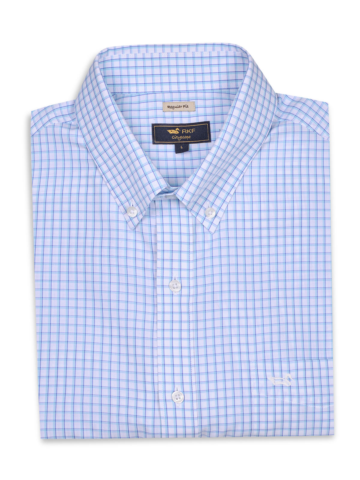 Camisa Cuello Button-Down Hombre Wf Pb Celeste Rockford