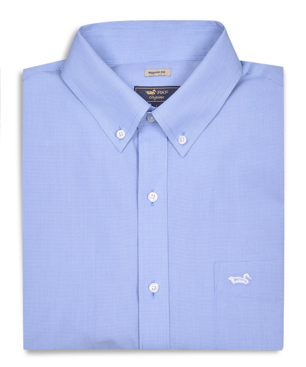Camisa Cuello Button-Down Hombre Wf Pb Azul Rockford