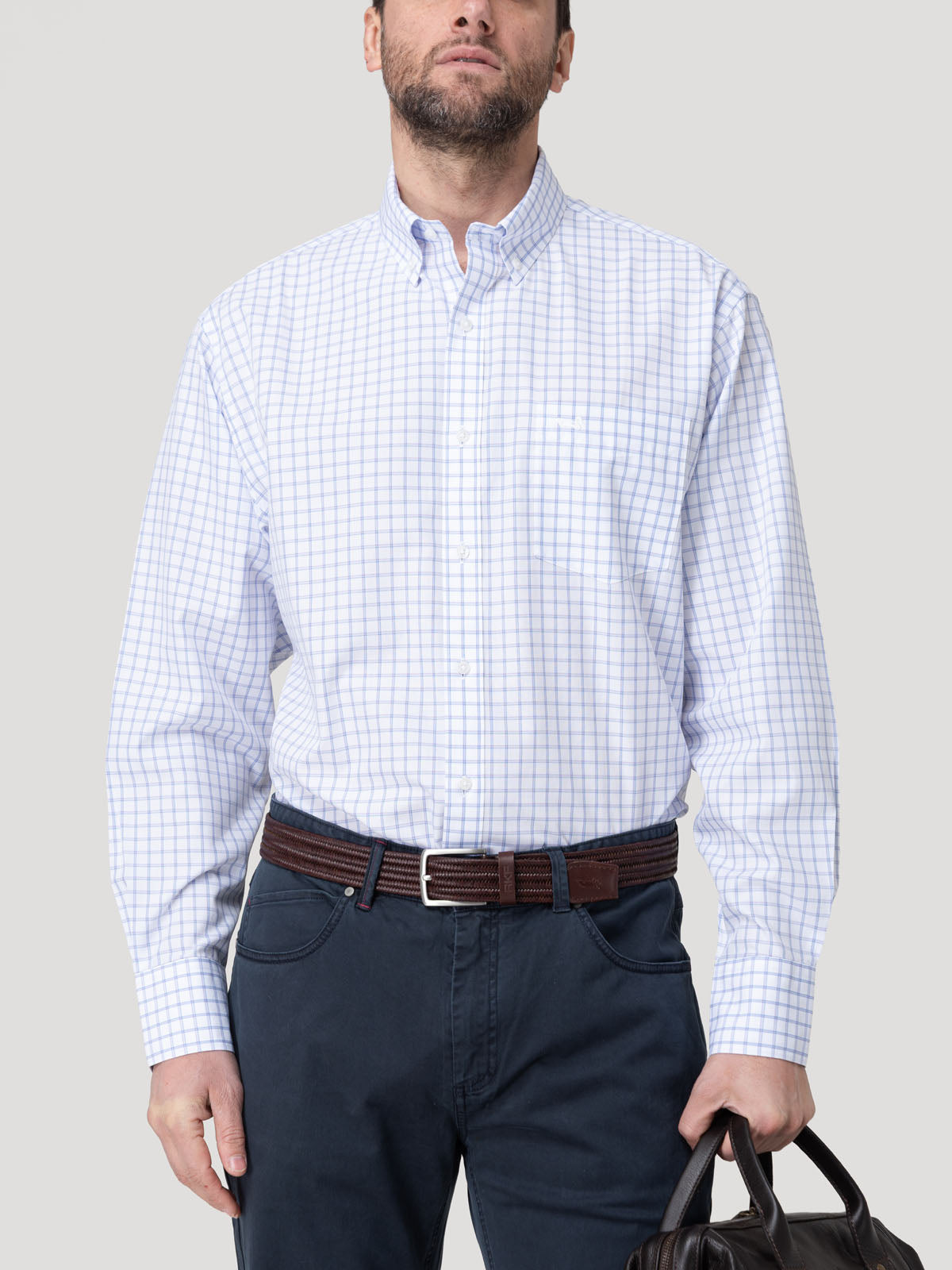 Camisa Cuello Button-Down Hombre Wf Pb Lila Rockford