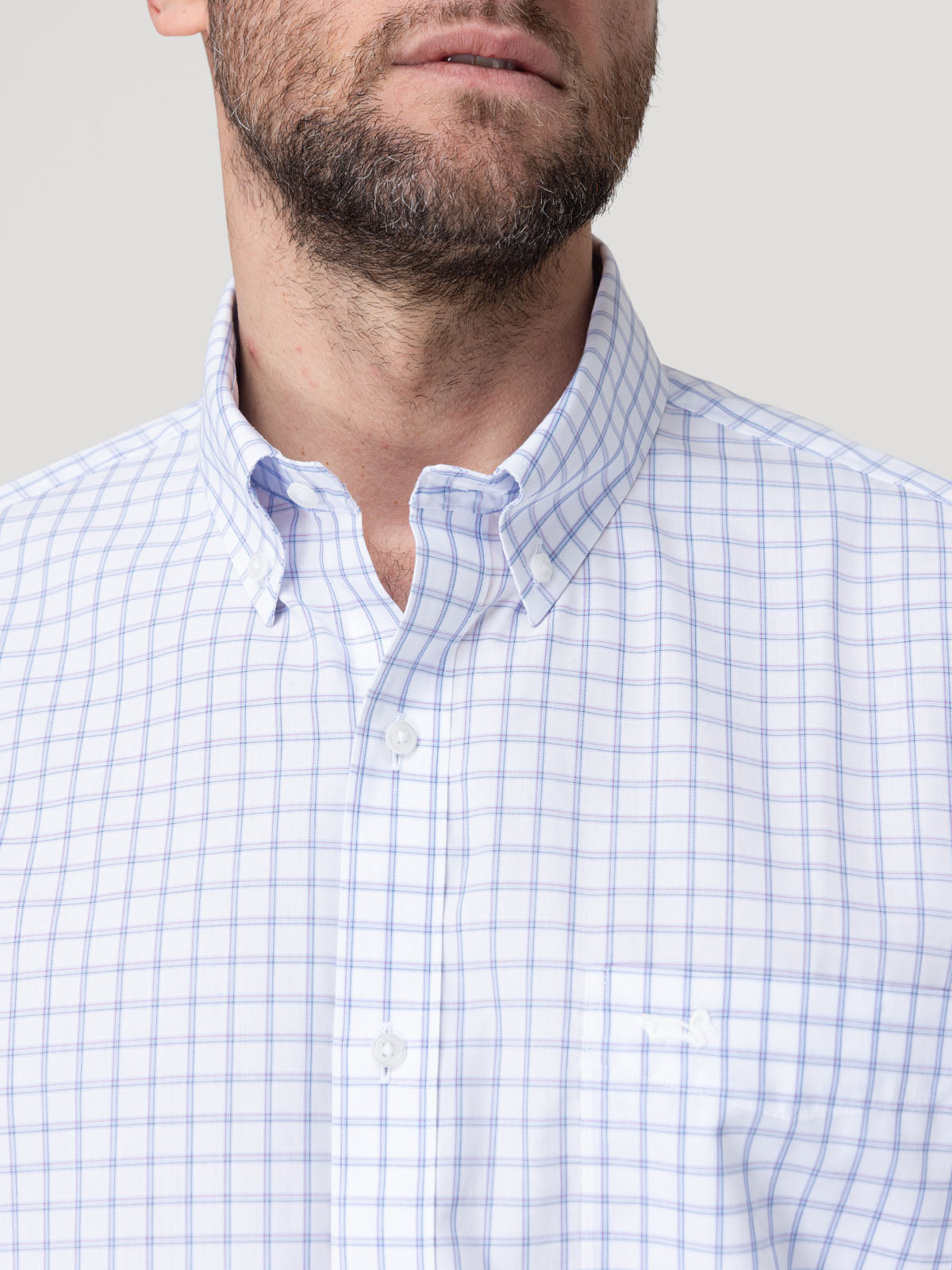Camisa Cuello Button-Down Hombre Wf Pb Lila Rockford