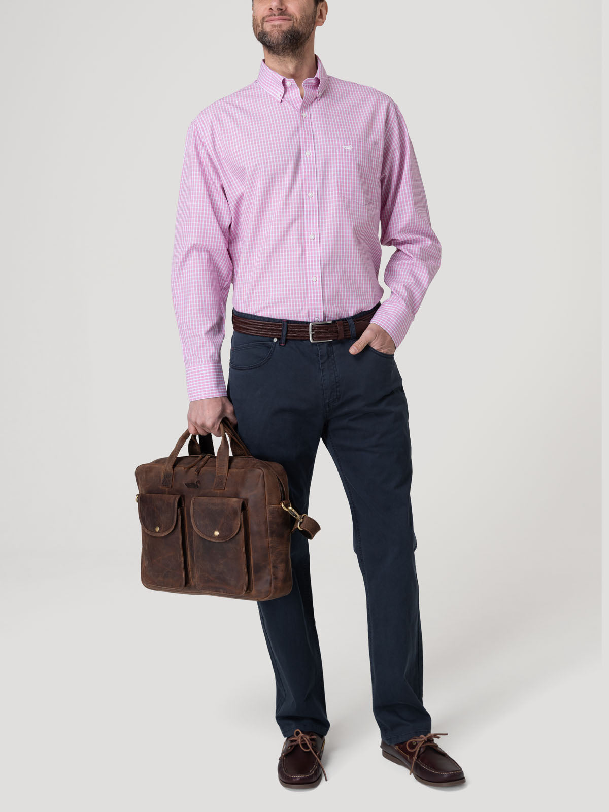 Camisa Cuello Button-Down Hombre Wf Pb Rojo Rockford