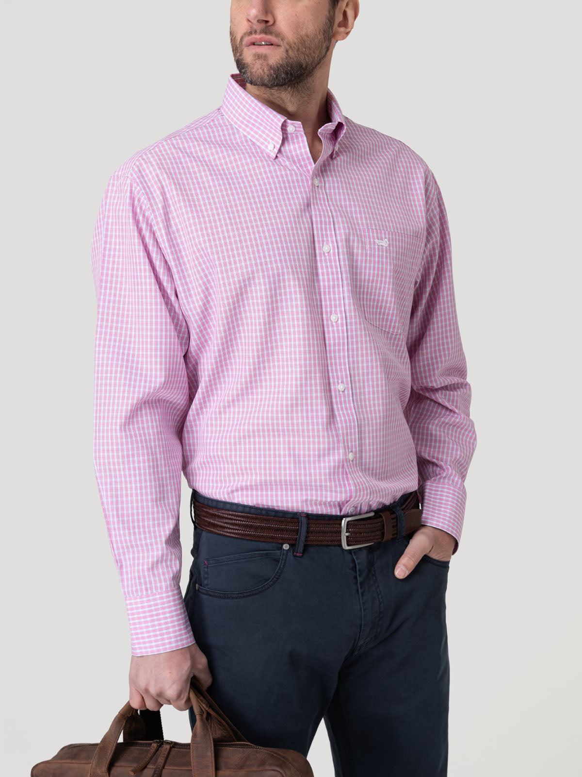 Camisa Cuello Button-Down Hombre Wf Pb Rojo Rockford