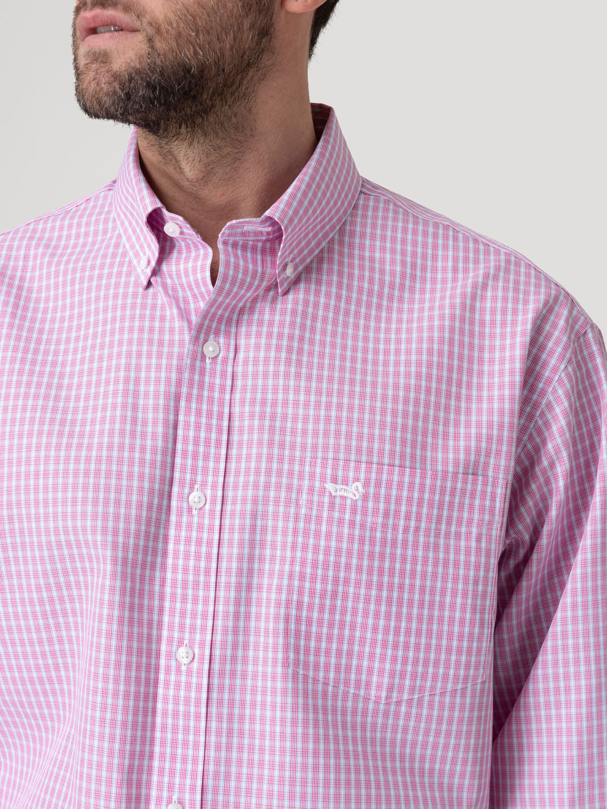Camisa Cuello Button-Down Hombre Wf Pb Rojo Rockford