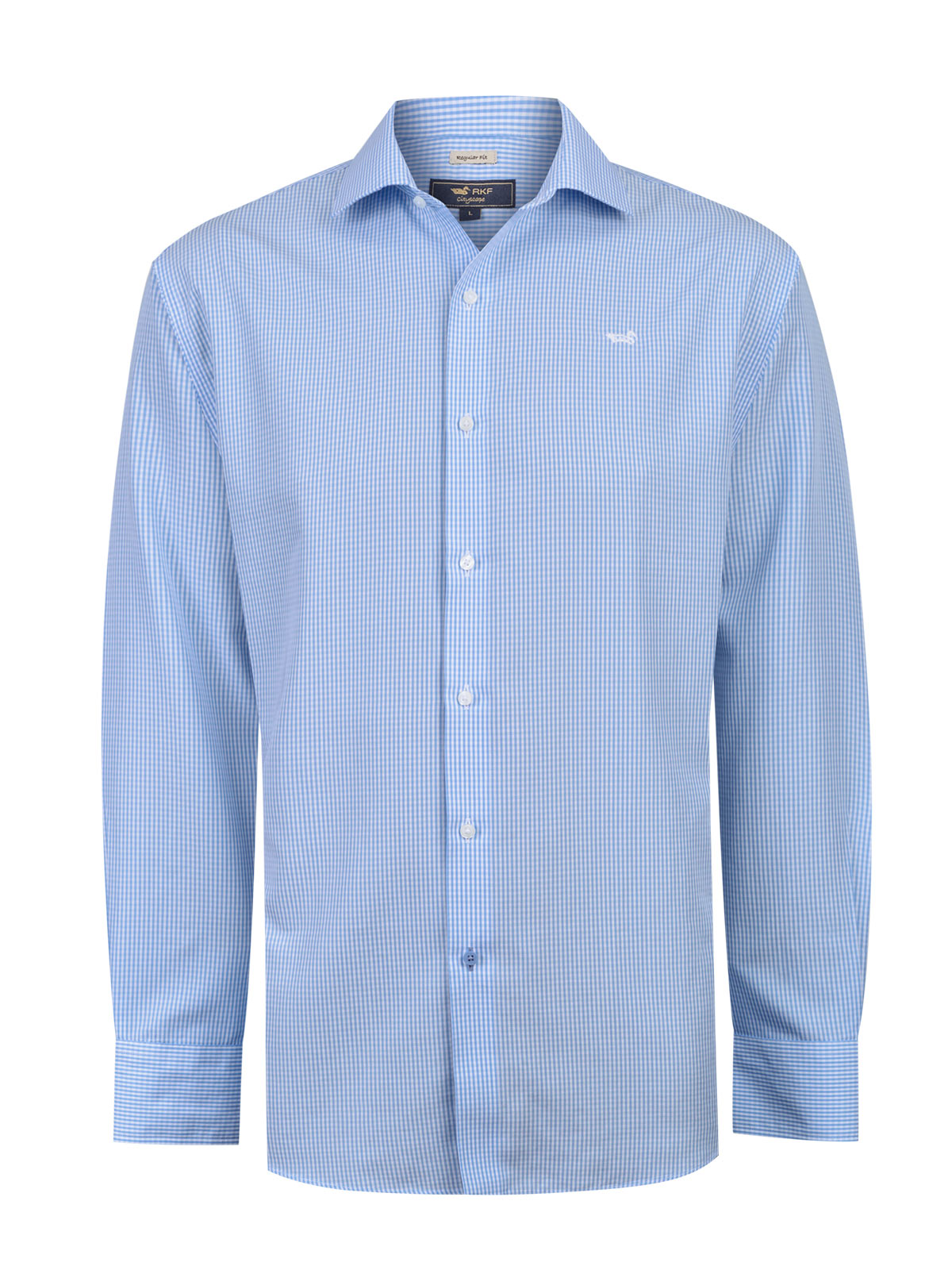 Camisa Cuello Italiano Hombre Wf Pc Azul Rockford