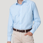 Camisa Cuello Italiano Hombre Wf Pc Azul Rockford