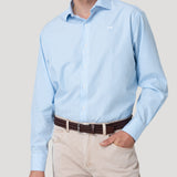 Camisa Cuello Italiano Hombre Wf Pc Azul Rockford