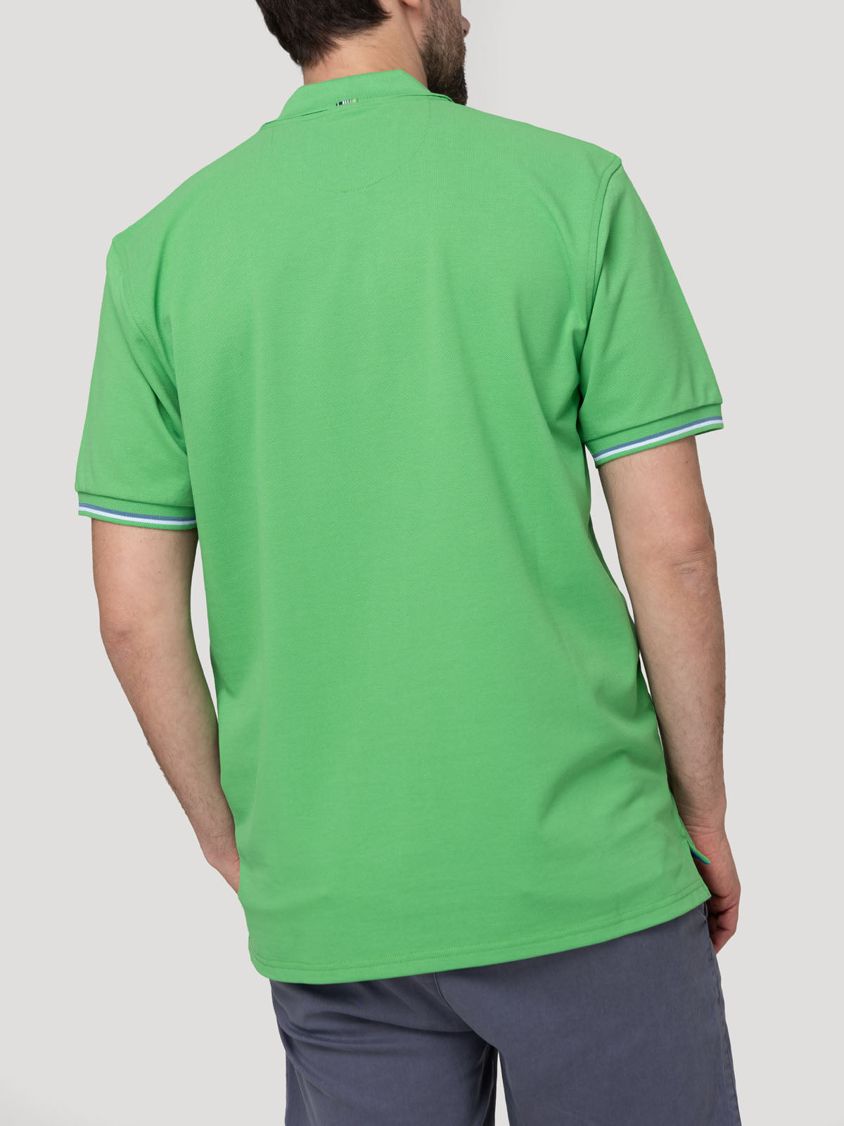 Polera Algodón Pima Hombre Mitchell Verde Rockford