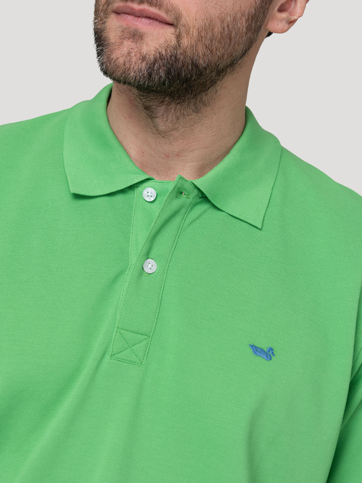 Polera Algodón Pima Hombre Mitchell Verde Rockford