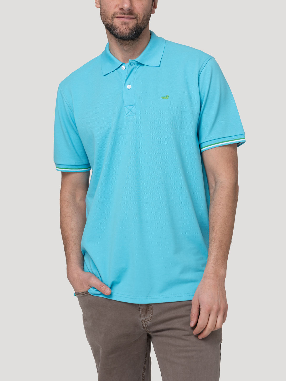 Polera Algodón Pima Hombre Mitchell Indigo Rockford