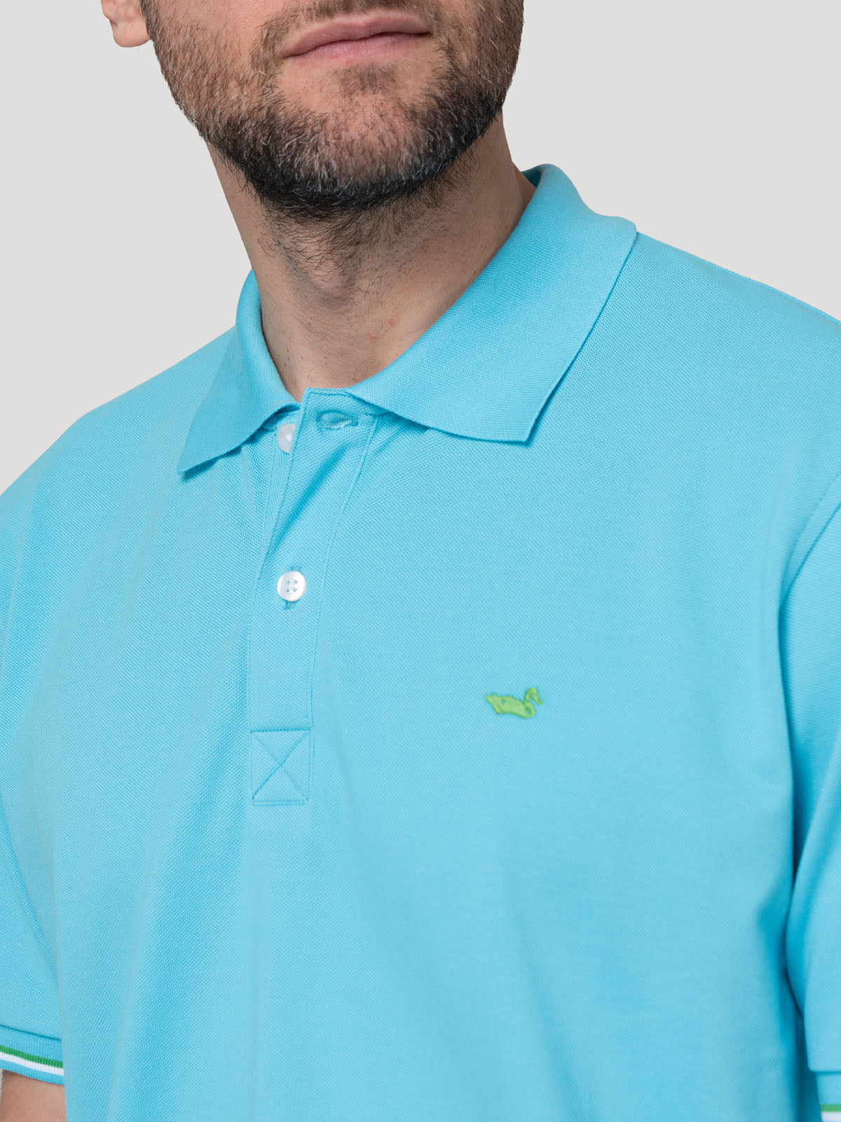 Polera Algodón Pima Hombre Mitchell Indigo Rockford