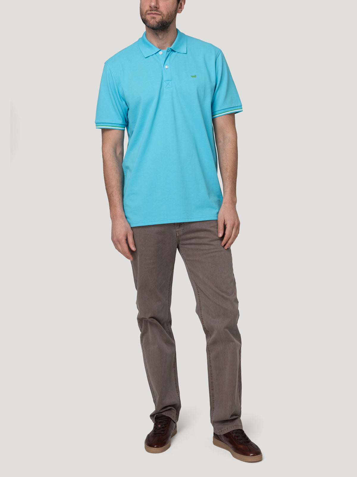 Polera Algodón Pima Hombre Mitchell Indigo Rockford
