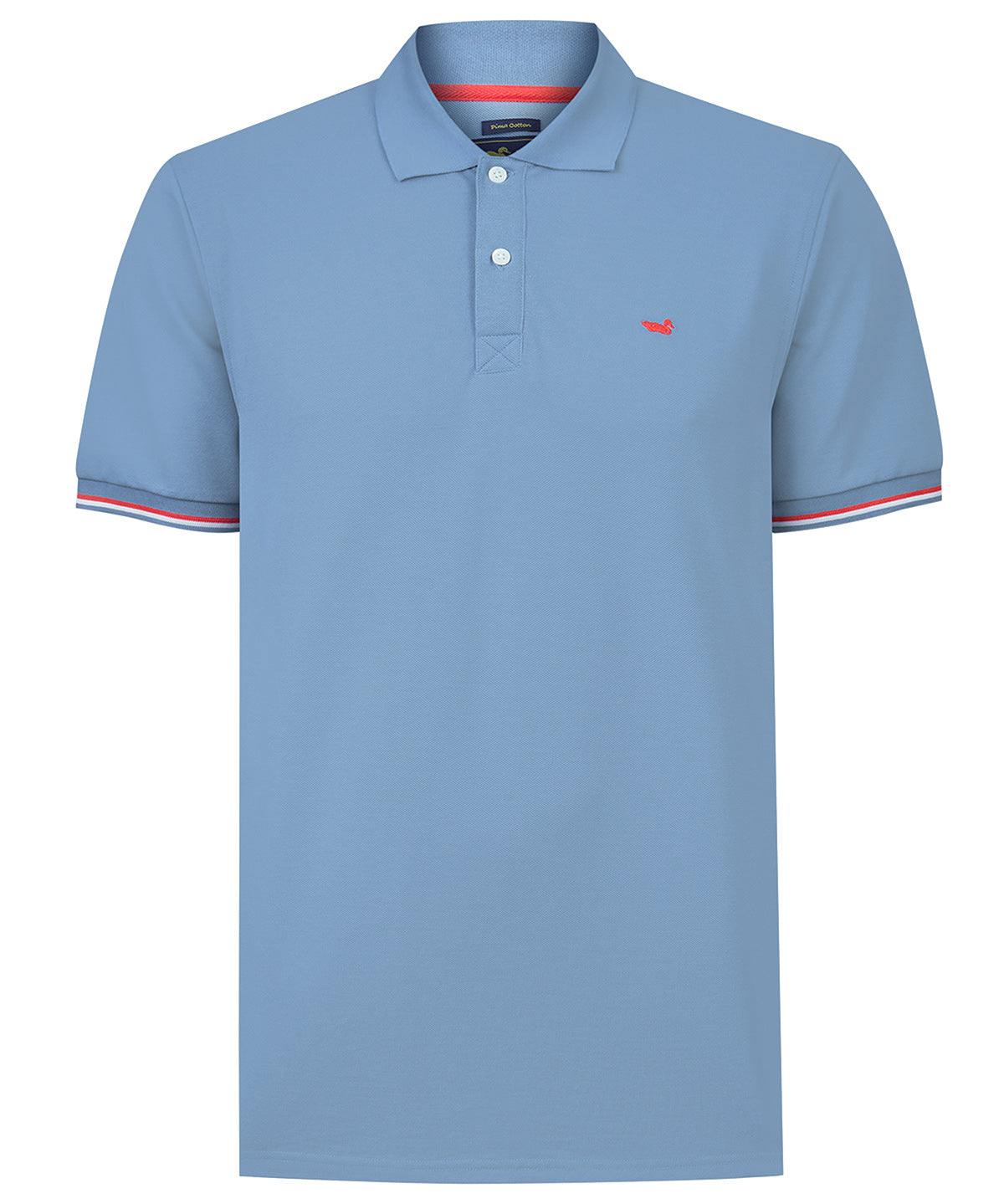 Polera Algodón Pima Hombre Mitchell Celeste Rockford