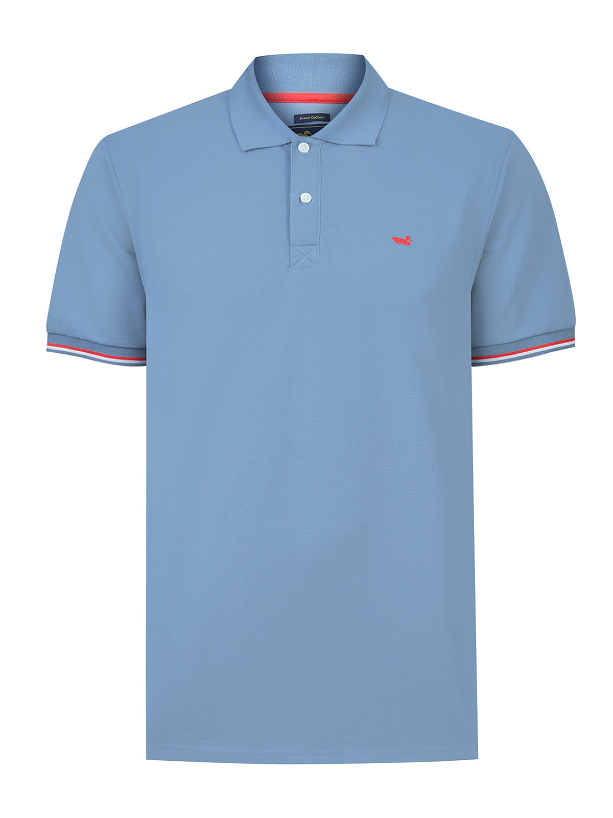 Polera Algodón Pima Hombre Mitchell Celeste Rockford