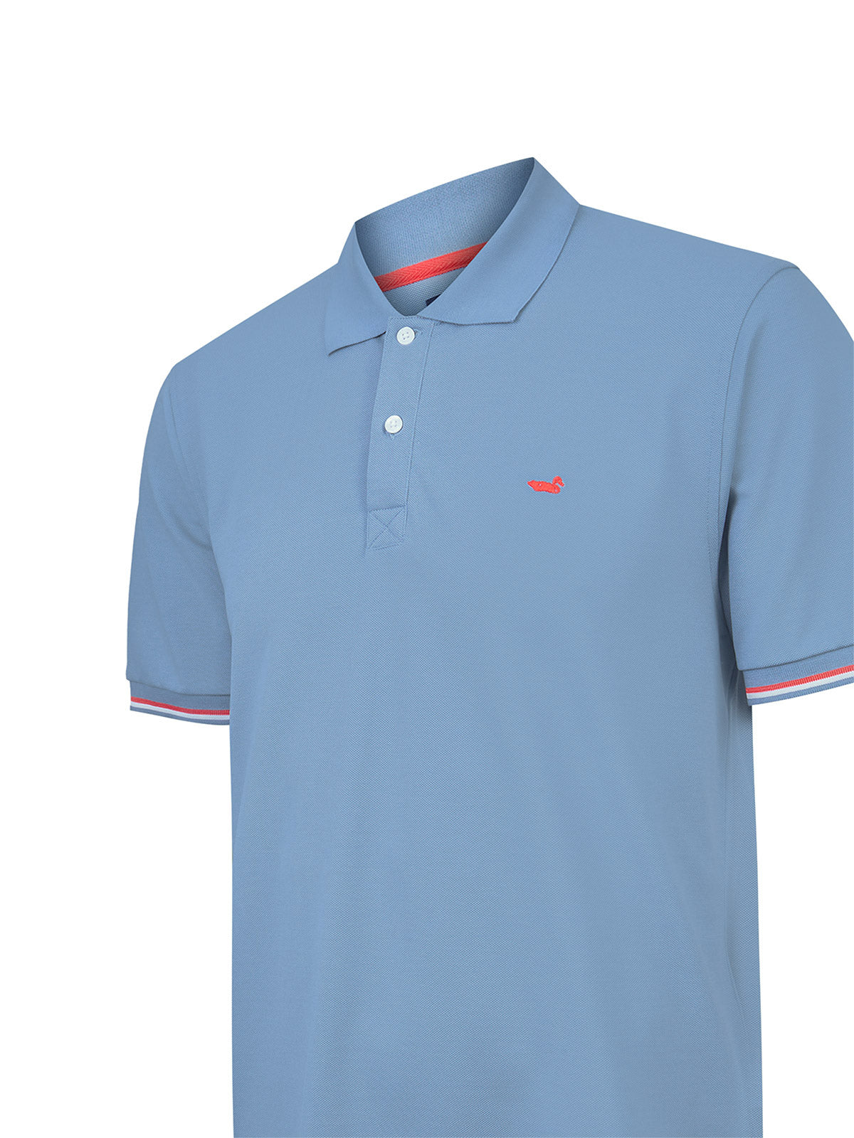 Polera Algodón Pima Hombre Mitchell Celeste Rockford