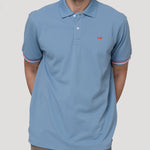 Polera Algodón Pima Hombre Mitchell Celeste Rockford