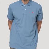 Polera Algodón Pima Hombre Mitchell Celeste Rockford