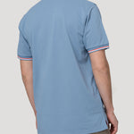 Polera Algodón Pima Hombre Mitchell Celeste Rockford