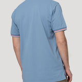 Polera Algodón Pima Hombre Mitchell Celeste Rockford