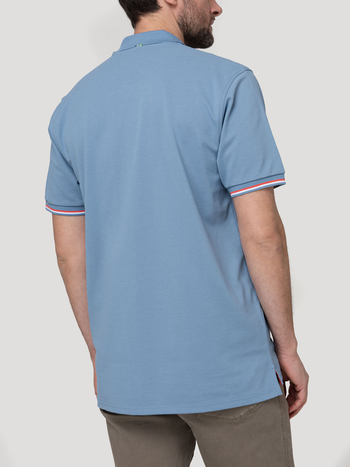 Polera Algodón Pima Hombre Mitchell Celeste Rockford