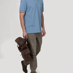Polera Algodón Pima Hombre Mitchell Celeste Rockford