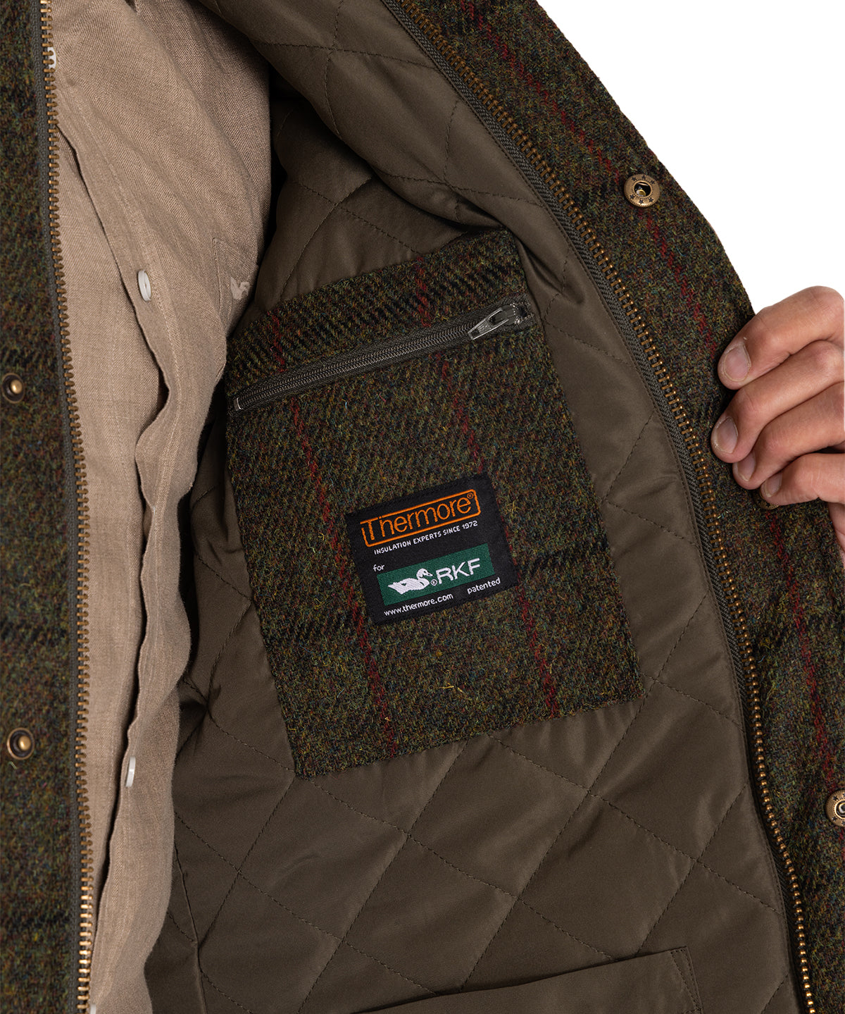 Chaqueta Harris Tweed Hombre Harris Café Rockford