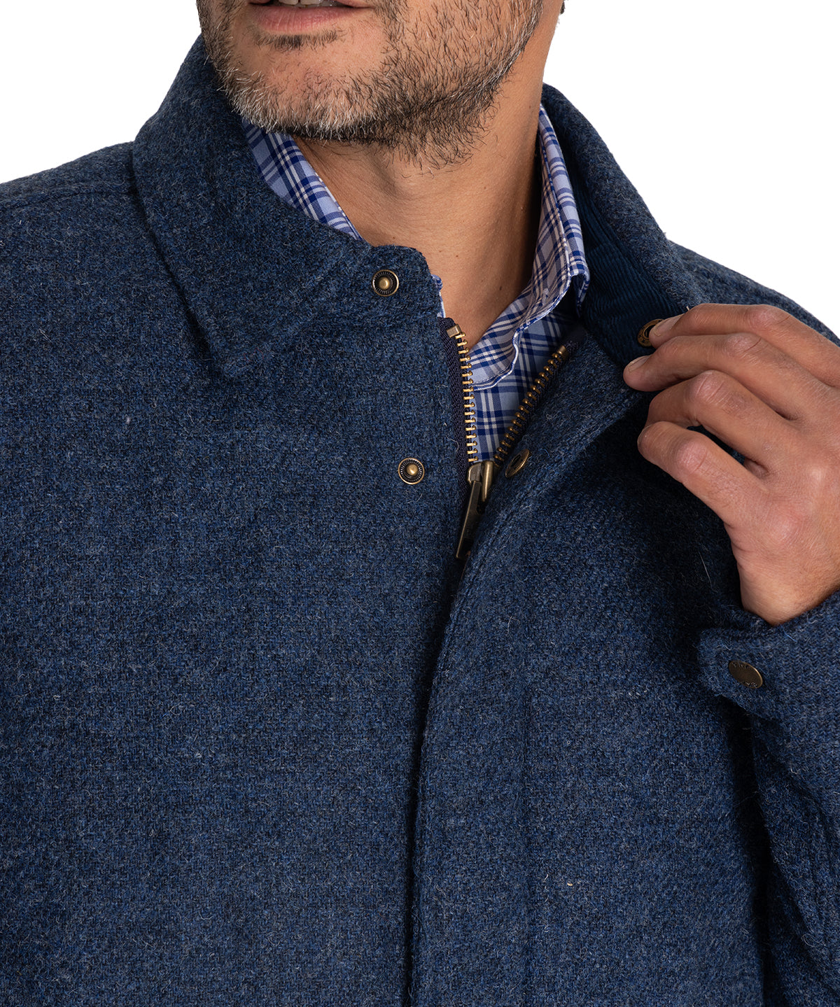 Chaqueta Harris Tweed Hombre Harris Azul Rockford