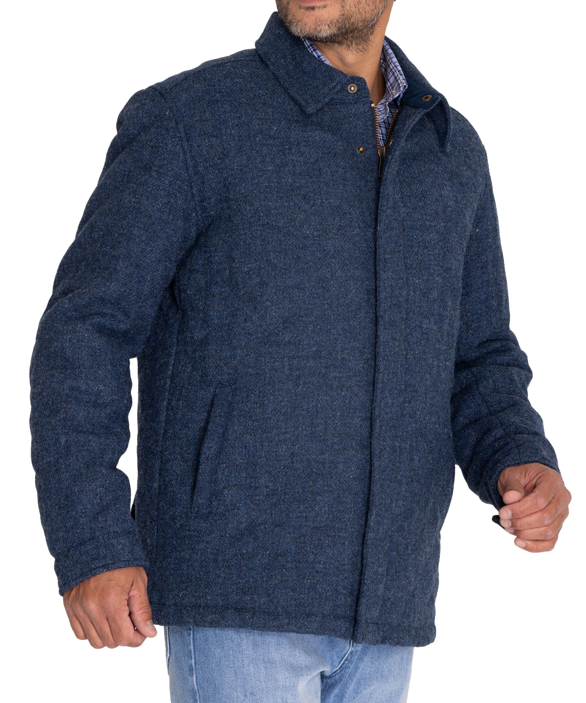 Chaqueta Harris Tweed Hombre Harris Azul Rockford