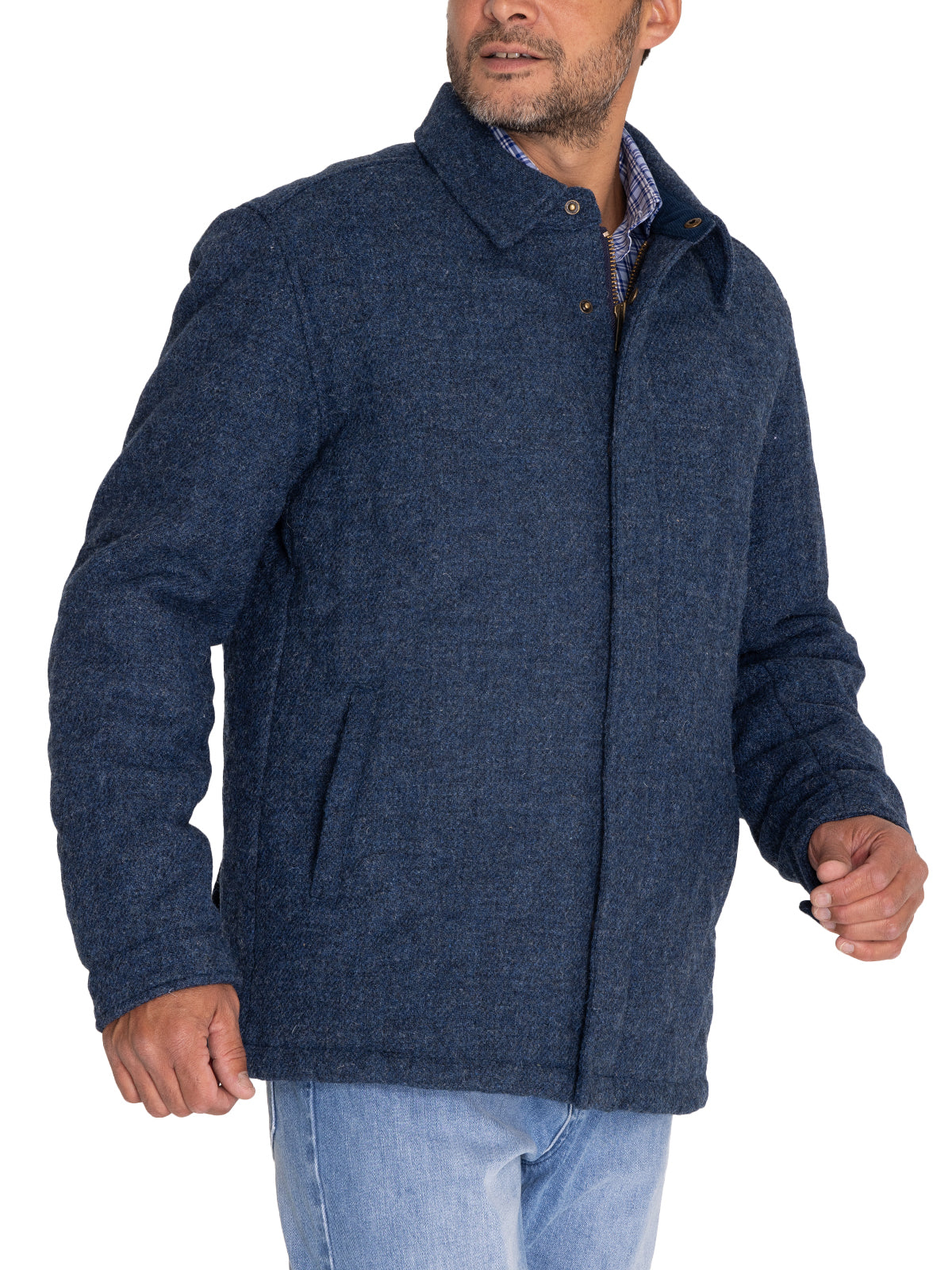 Chaqueta Harris Tweed Hombre Harris Azul Rockford