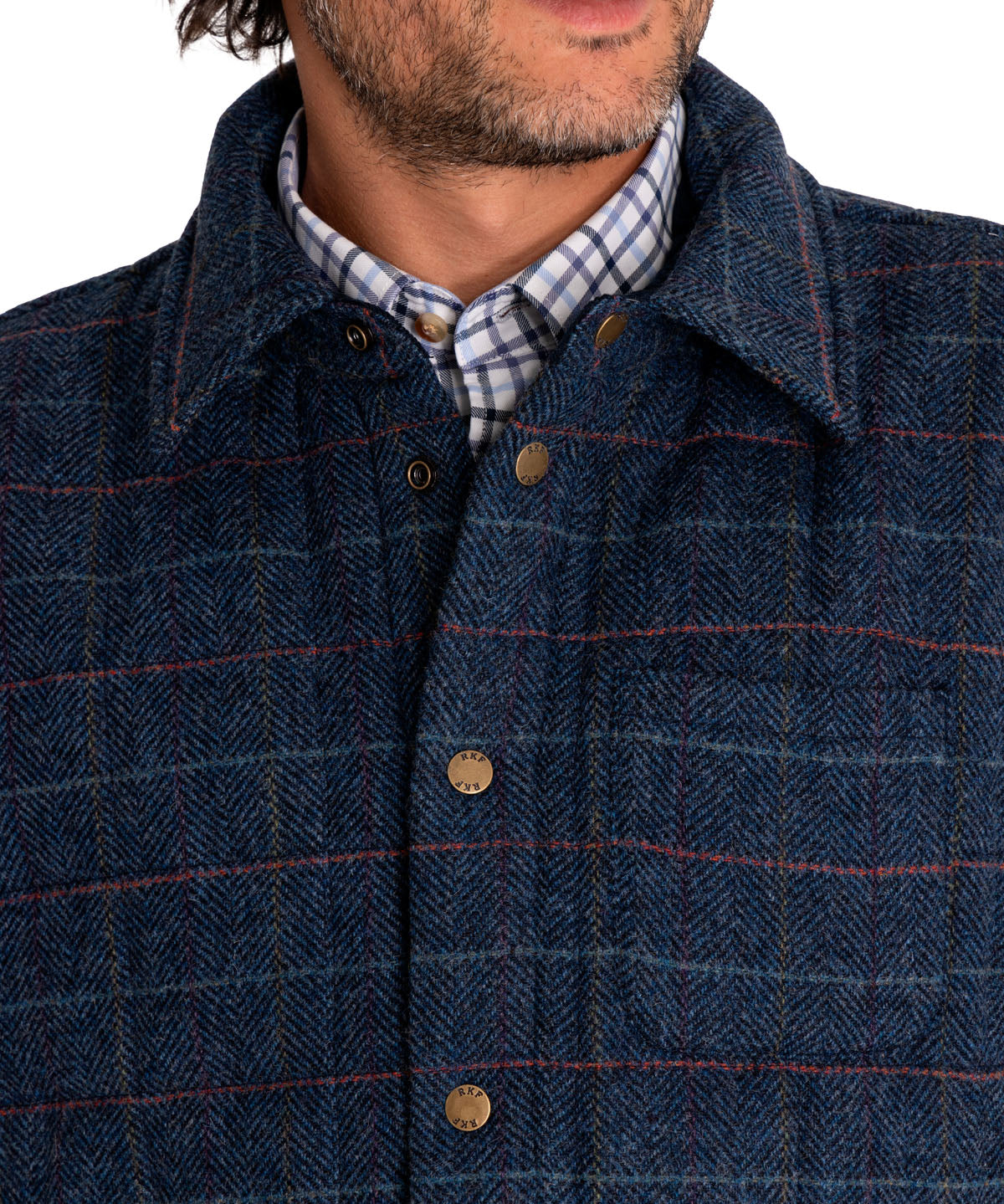 Chaqueta Lana Hombre Lewis Azul Rockford