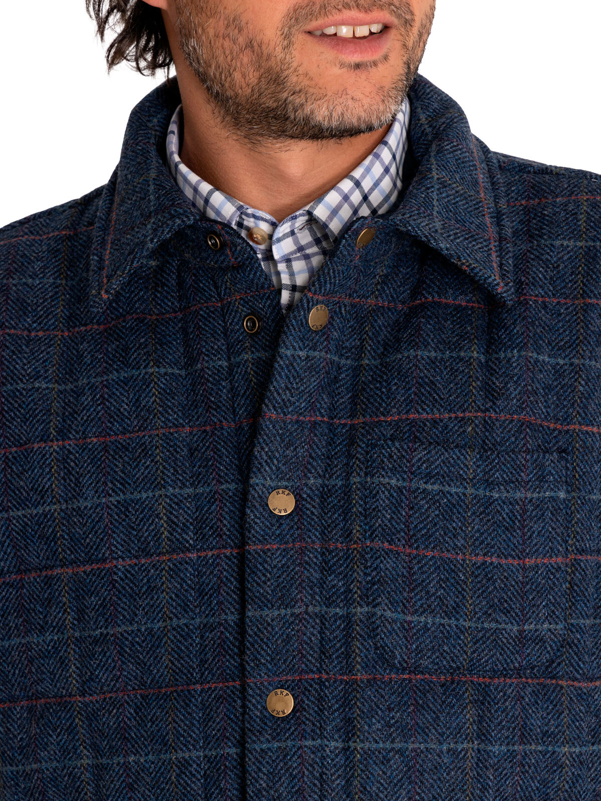 Chaqueta Lana Hombre Lewis Azul Rockford