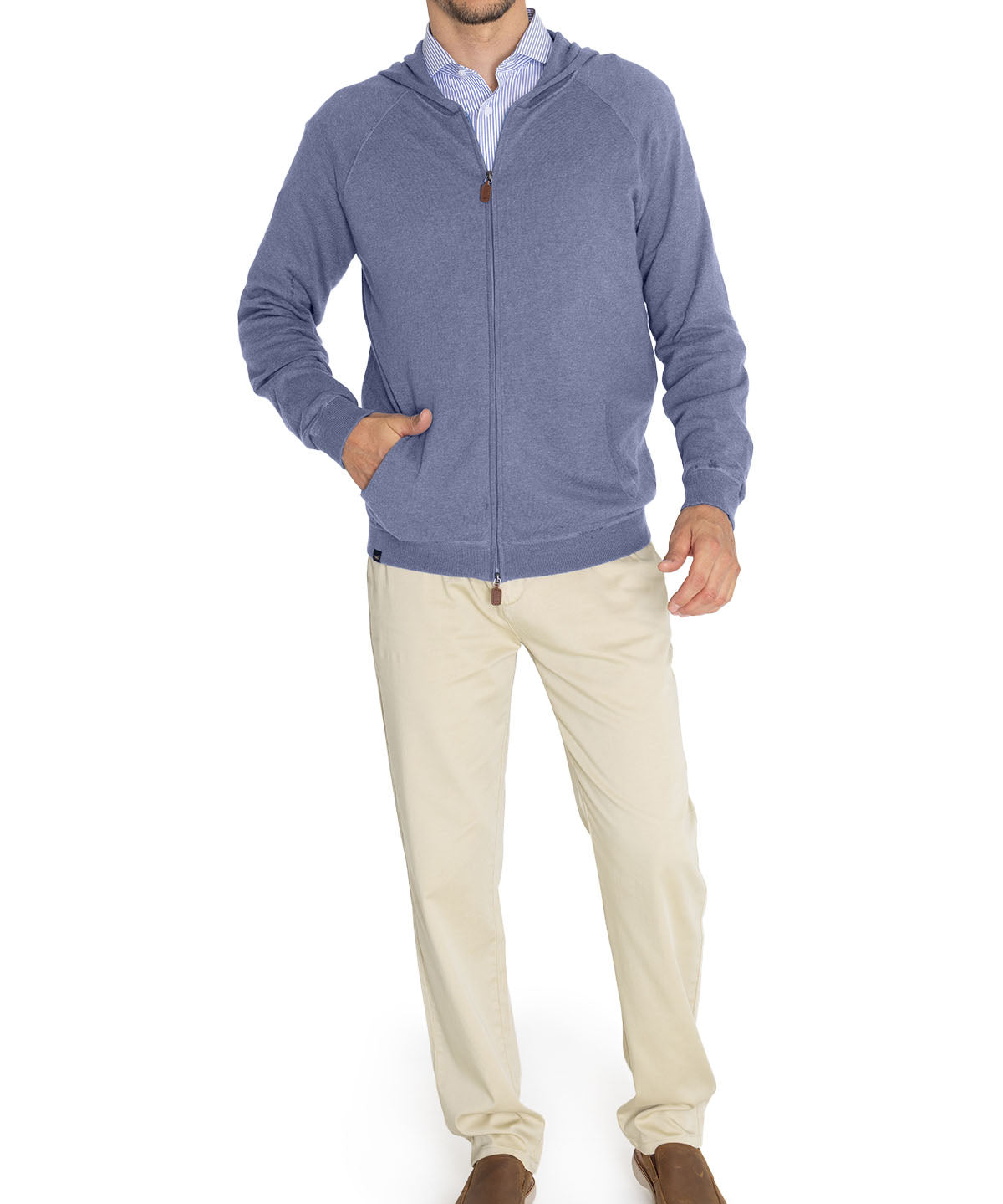 Sweater Algodón Orgánico Hombre Leoini Azul Rockford
