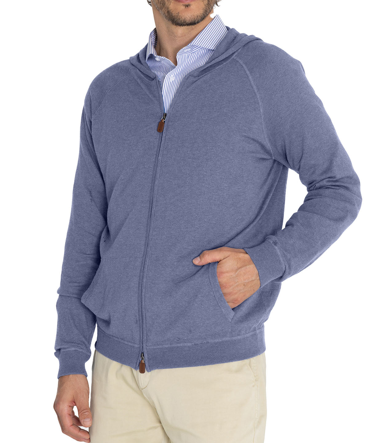 Sweater Algodón Orgánico Hombre Leoini Azul Rockford